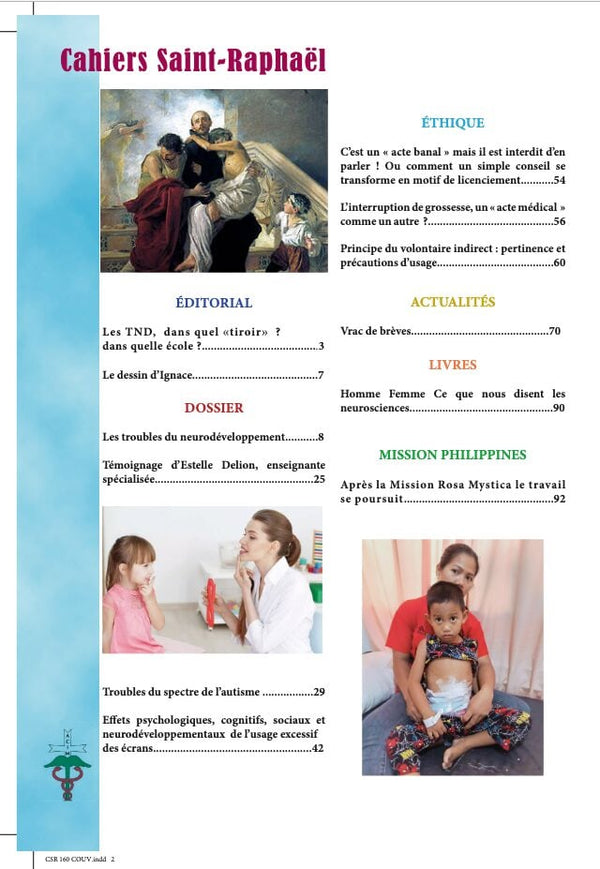 Cahiers Saint Raphaël n°160 - Les troubles neuro-développementaux