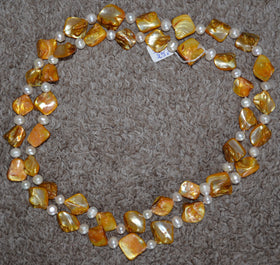 Collier nacre orange