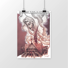 Poster Satiné - Incendie Notre Dame