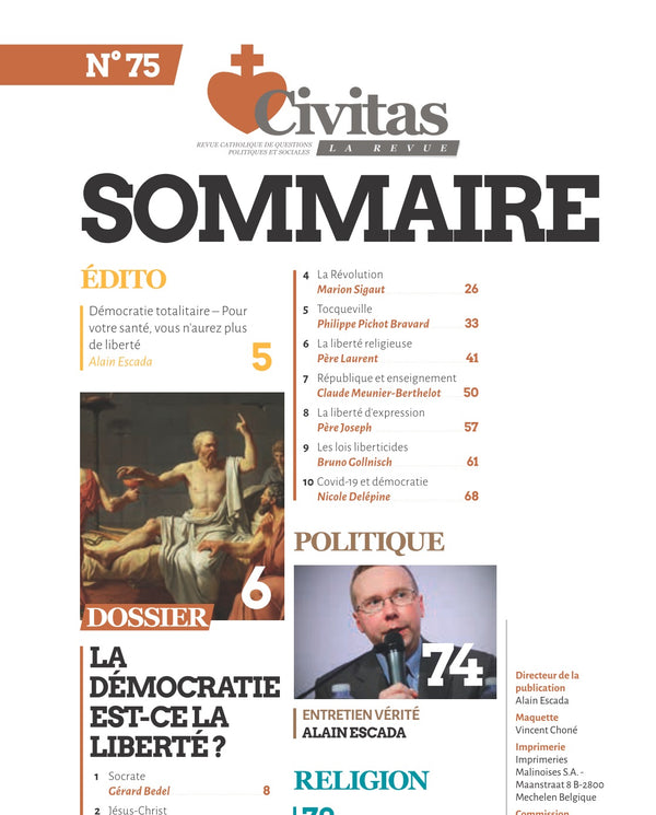 Revue 75 - La démocratie est-ce la liberté ? - Format PDF