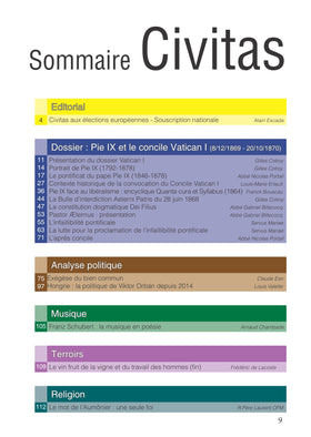 Revue 70 - Pie IX et Le Concile Vatican I - Format PDF