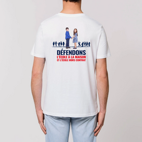 T-SHIRT - Défendons l'école - modèle 1 impression dos