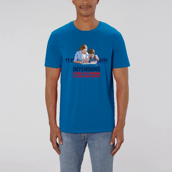 T-SHIRT - Défendons l'école - modèle 2 impression face