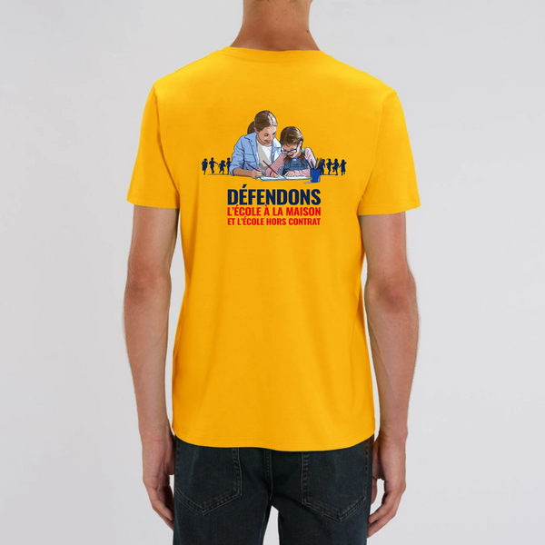 T-SHIRT - Défendons l'école - modèle 2 impression dos