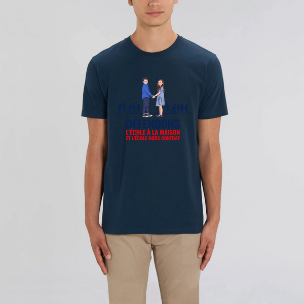 T-SHIRT - Défendons l'école - modèle 1 impression face