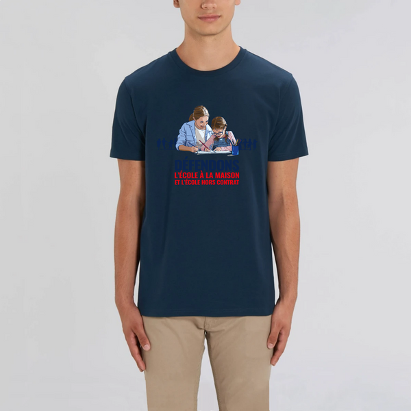 T-SHIRT - Défendons l'école - modèle 2 impression face