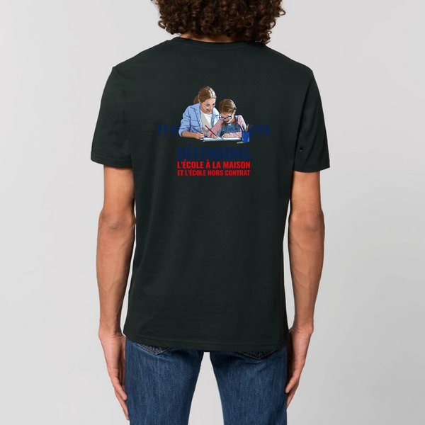 T-SHIRT - Défendons l'école - modèle 2 impression dos