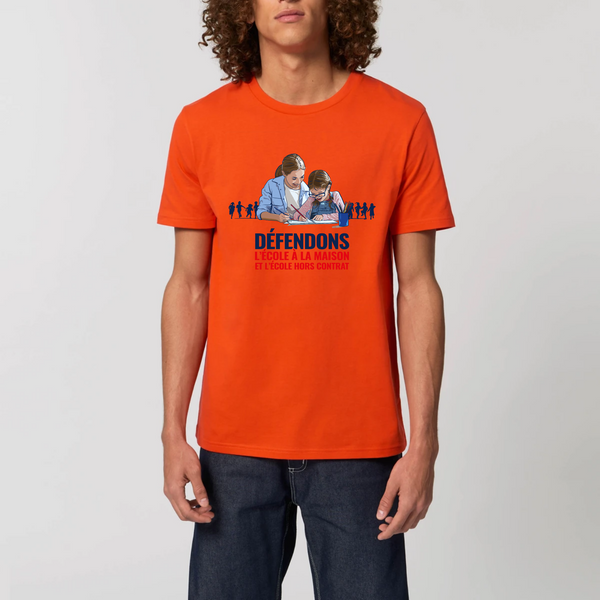 T-SHIRT - Défendons l'école - modèle 2 impression face