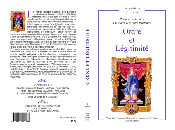 Ordre et Légitimité - La Légitimité n°73